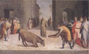 Domenico Beccafumi St Anthony and the Miracle of the Mule (mk05) Spain oil painting art